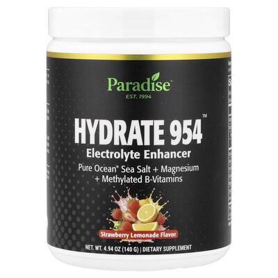 Paradise Herbs,Hydrate 954™, Electrolyte Enhancer, Strawberr