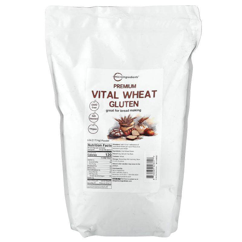 Micro Ingredients,Premium Vital Wheat Gluten Powder, 6 lb (2
