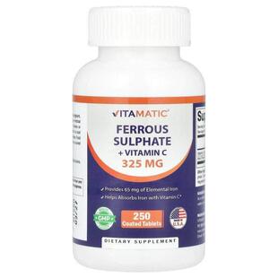 Vitamatic,硫酸亚铁 + 维生素 C，250 片包衣片