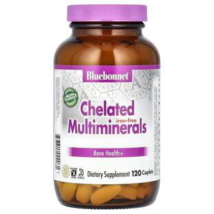 Bluebonnet Nutrition,螯合多种矿物质，无铁，120 粒锭剂