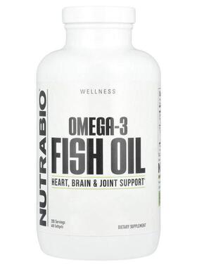 Nutrabio Labs,Omega-3 鱼油，400 粒软胶囊（每粒软胶囊 1,000