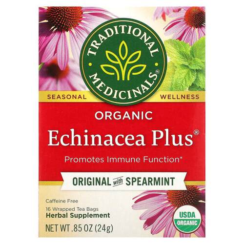 Traditional Medicinals,有机 Echinacea Plus，留兰香，无咖啡萃