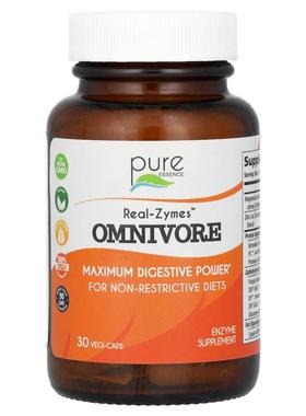 Pure Essence,Real-Zymes，杂食者，30 粒素食胶囊
