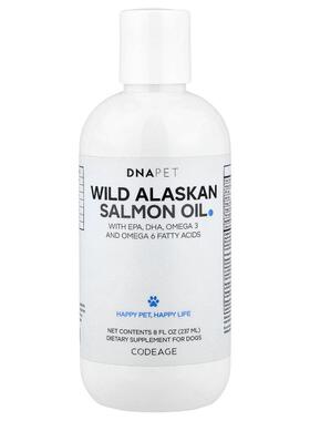 Codeage,DNA Pet, Wild Alaskan Salmon Oil, For Dogs, 8 fl oz
