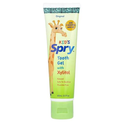 可俐尔,Kid's Spry®，木糖醇洁牙凝胶，3 个月及以上，原味，2 液