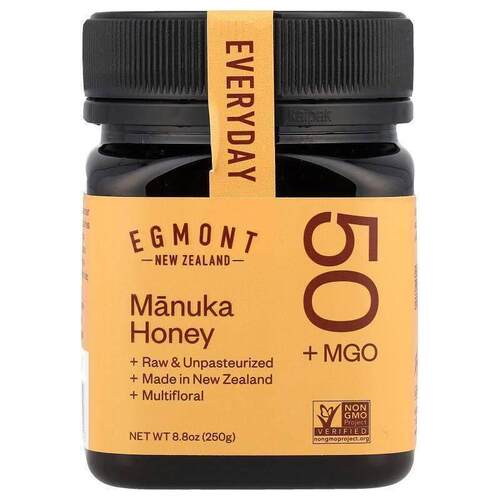 Egmont Honey,麦卢卡蜂蜜，未加工且未经巴氏，MGO 50+，8.8 盎司