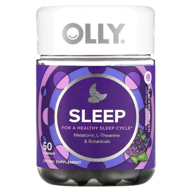 OLLY,睡眠，黑莓味，50 粒软糖