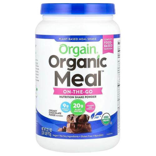 Orgain,有机膳食™，便携，营养植物基奶昔粉，奶油巧克力软糖