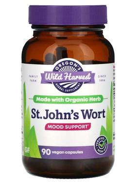 Oregon's Wild Harvest,贯叶连翘，90 粒全素食胶囊