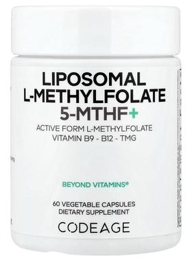 Codeage,脂质体 L-甲基叶酸 5-MTHF+，60 粒素食胶囊