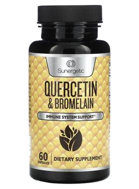 Sunergetic,五羟黄酮和菠萝蛋白酶，60 粒胶囊
