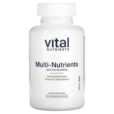 Vital Nutrients,多营养素（含铁和碘），180 粒素食胶囊