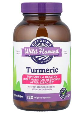 Oregon's Wild Harvest,姜黄，120 粒明胶胶囊