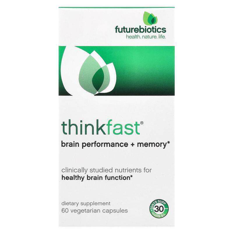Futurebiotics,ThinkFast&reg;，大脑表现 + 记忆，60 粒素食胶囊