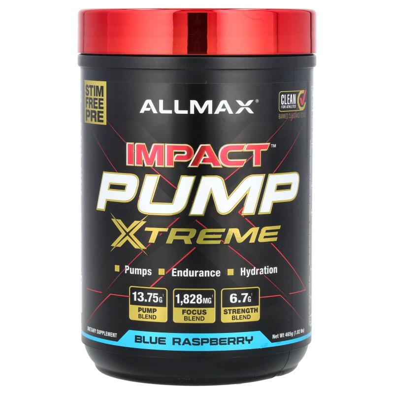 ALLMAX,Impact™ Pump Xtreme，蓝树莓味，1.02 磅（465 克）