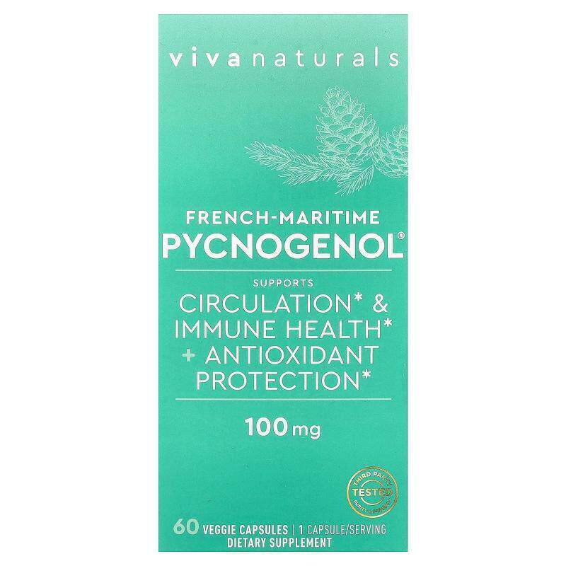 Viva Naturals,法国滨海 Pycnogenol，60 粒素食胶囊
