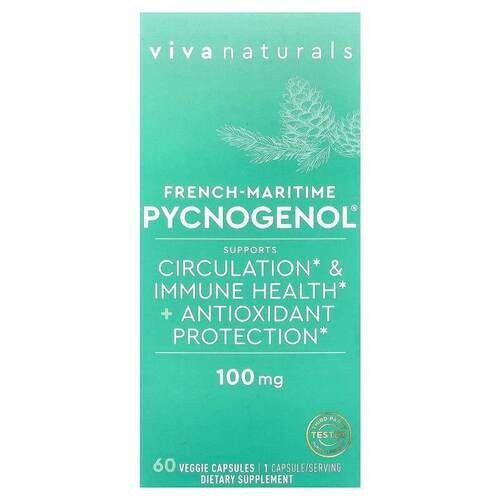 Viva Naturals,法国滨海 Pycnogenol，60 粒素食胶囊