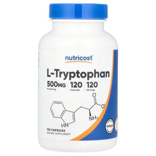 Nutricost,L-色氨酸，500 毫克，120 粒胶囊