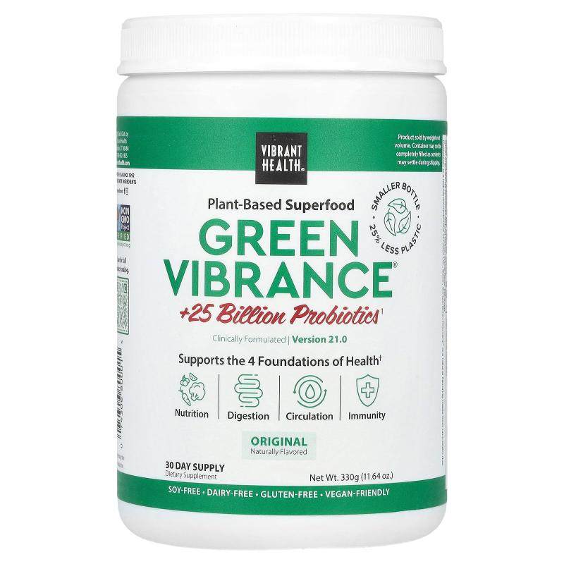 Vibrant Health,绿色饱和，+250 亿益生菌，19.1 版本，11.92 盎3