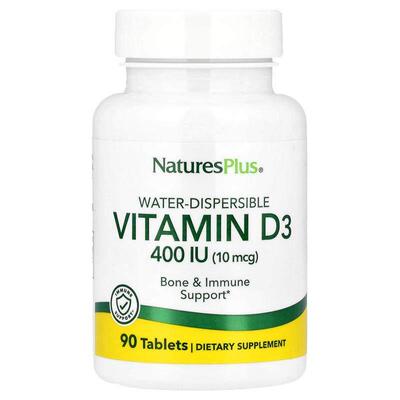 NaturesPlus,水分散维生素 D3，400 国际单位，90 片