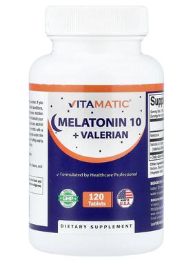 Vitamatic,Melatonin 10 + Valerian, 120 Tablets