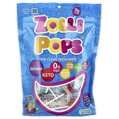 Zollipops有益于牙齿健康天然成分棒棒糖不易蛀牙儿童零食安心护