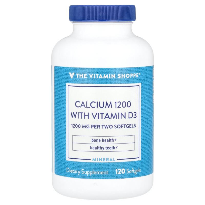 The Vitamin Shoppe,钙 1200，含维生素 D3，120 粒软胶囊