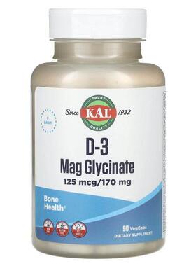 KAL,D-3 甘氨酸镁，90 粒素食胶囊