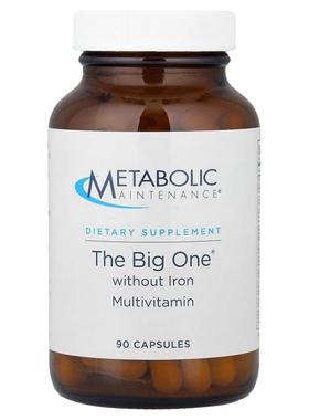 Metabolic Maintenance,The Big One 无铁复合维生素，90 粒胶囊