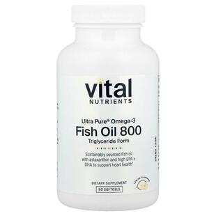 Vital Nutrients,Ultra Pure® Omega-3,鱼油 800,柠檬,90 粒软