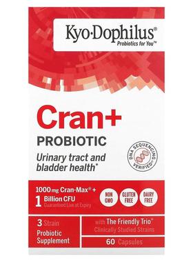 Kyolic,Kyo-Dophilus，Cran+ 益生菌，60 粒胶囊