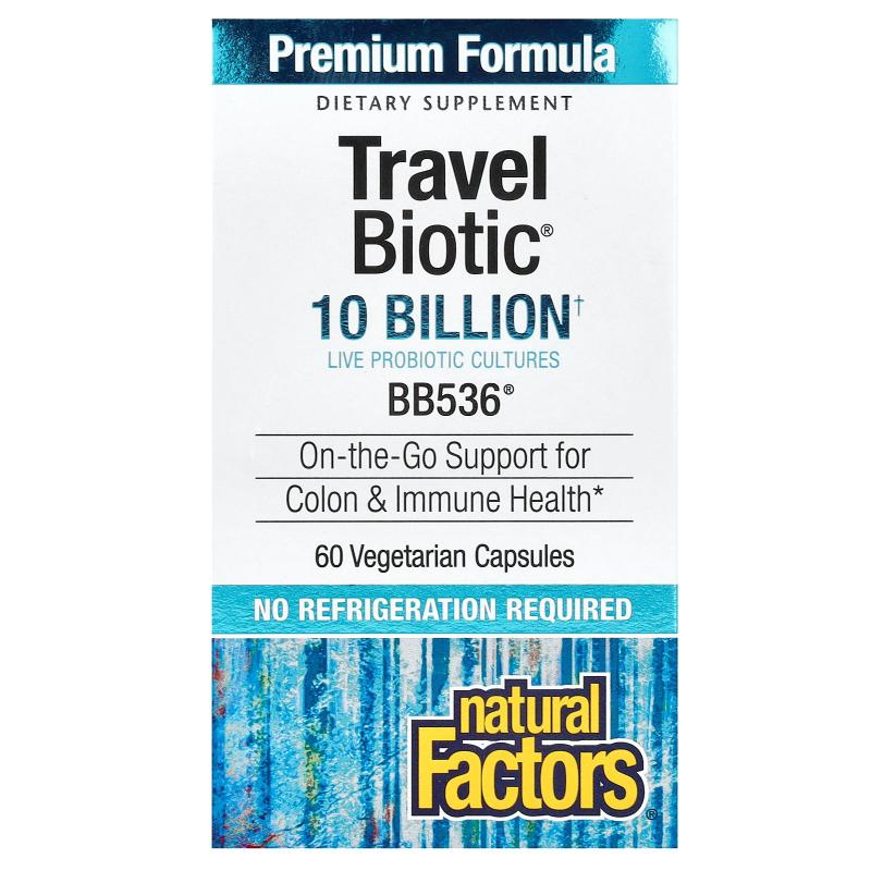 Natural Factors,Travel Biotic,BB536,100 亿 CFU,60 粒素食