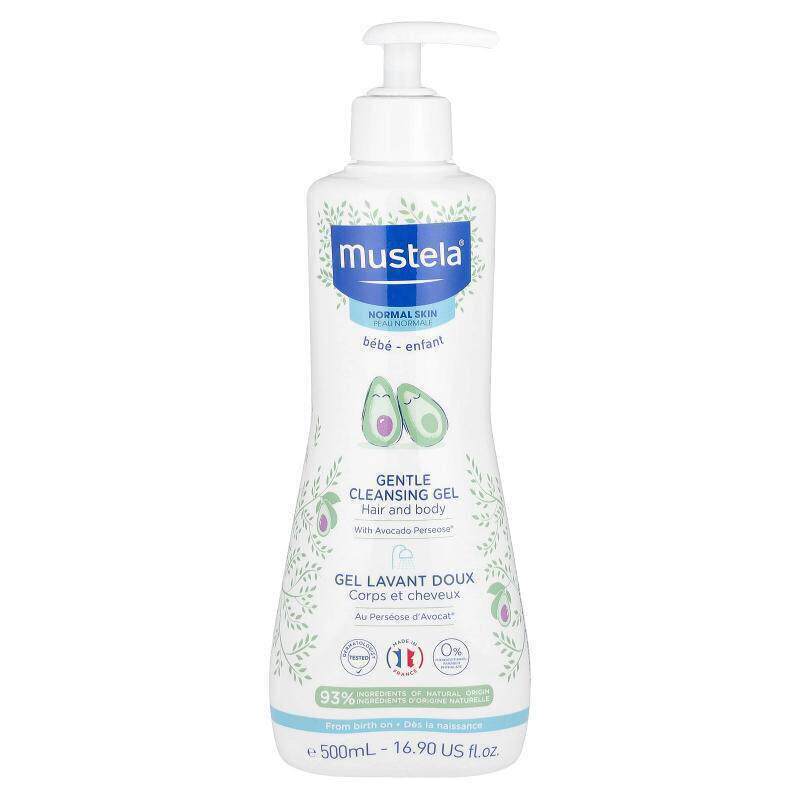 Mustela,含鳄梨的温和清洁凝胶,适合头发和身体,16.9 液量盎司5
