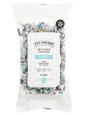Poo-Pourri,Pet-Pourri™，宠物被毛清新湿巾，爪感清新，50 片