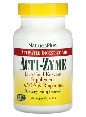 NaturesPlus,Acti-Zyme，活化消化助剂，90 粒全素食胶囊