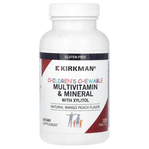 Kirkman Labs,儿童木糖醇多维生素和矿物质咀嚼片，天然芒果桃子1
