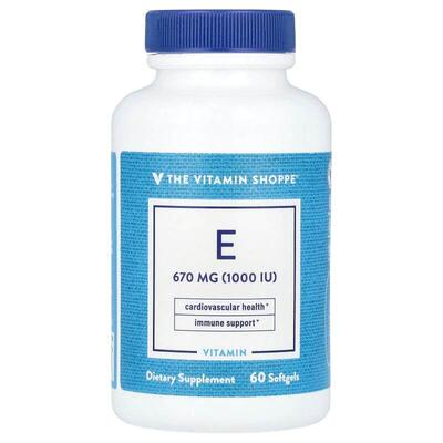 The Vitamin Shoppe,维生素 E，670 毫克（1000 国际单位），60