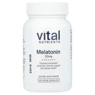 Vital Nutrients,褪黑荷尔蒙，20 毫克，60 粒全素食胶囊