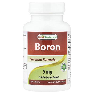 Best Naturals,Boron, 5 mg, 240 Tablets