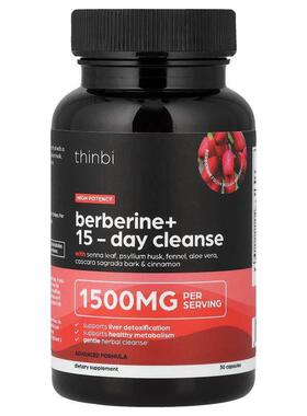 Thinbi,Berberine+ 15-Day Cleanse, 30 Capsules