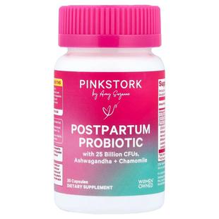 Pink Stork,Postpartum Probiotic, 30 Capsules