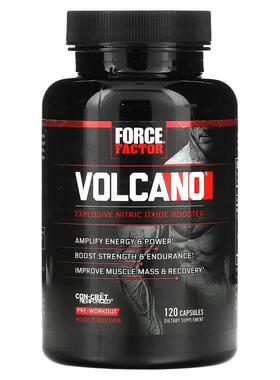 Force Factor,Volcano 爆炸性一氧化氮胶囊，120 粒装