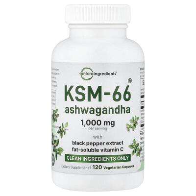 Micro Ingredients,KSM-66® 南非醉茄素食胶囊，120 粒