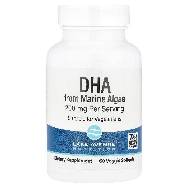 Lake Avenue Nutrition,海藻 DHA，素食 Omega，200 毫克，60 粒