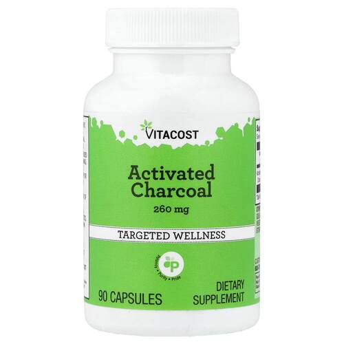 Vitacost,Activated Charcoal, 260 mg, 90 Capsules