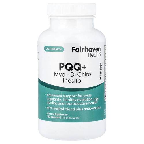 爱希儿,PQQ + Myo + D-Chiro Inositol, 120 Capsules