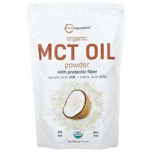 Micro Ingredients,有机中链甘油三酯油粉,含益生元纤维,1 磅(