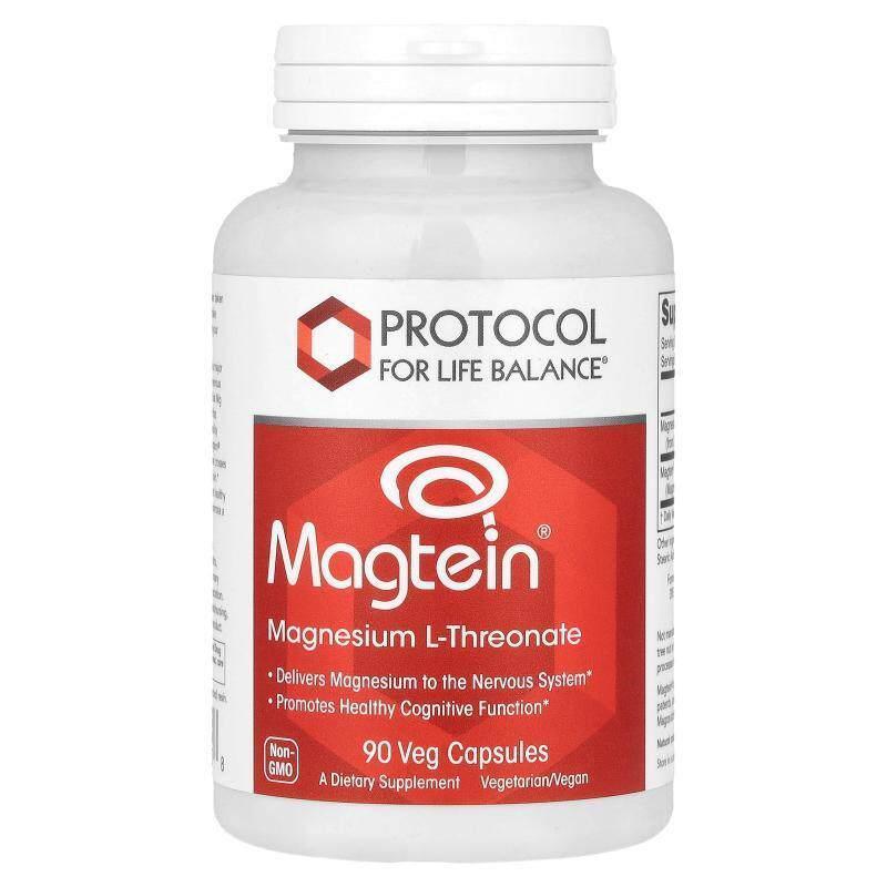 Protocol for Life Balance,Magtein&reg;，L-苏糖酸镁，90 粒素食胶
