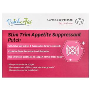 PatchAid,Slim Trim Appetite Suppressant Patch, 30 Patches