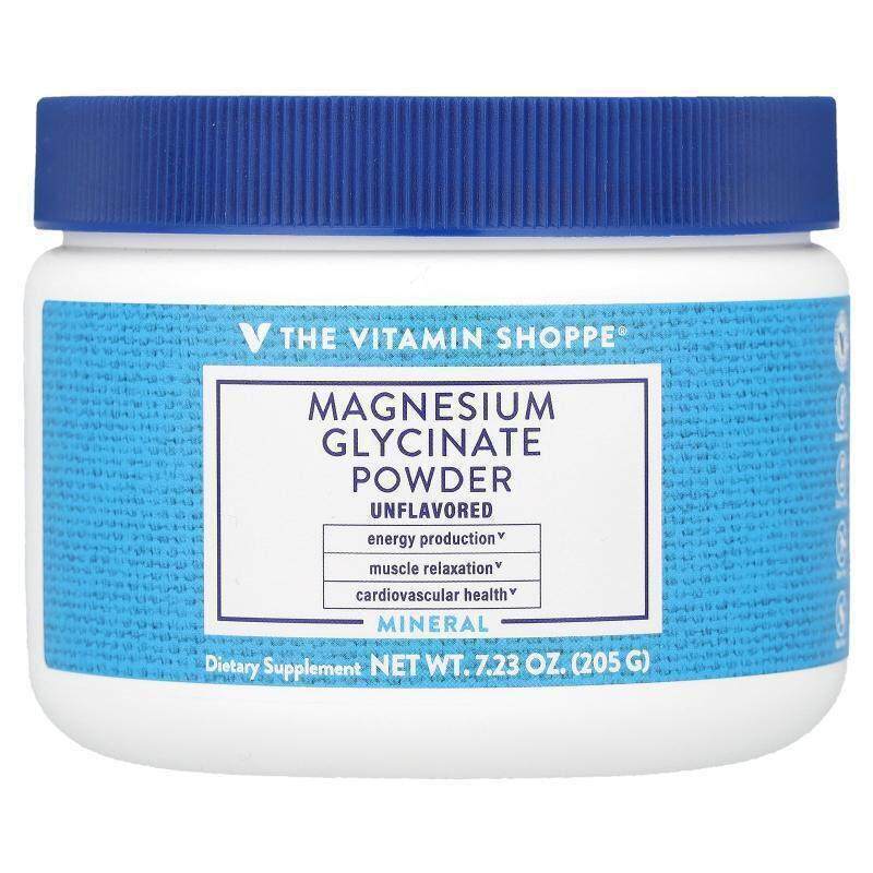 The Vitamin Shoppe,甘氨酸镁粉,原味,7.23 盎司(205 克)